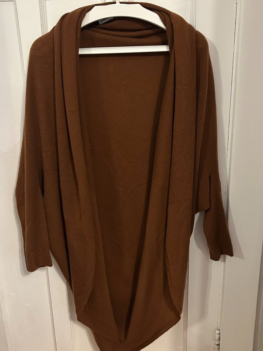 Theory Cashmere Cocoon Cardigan | Cognac Brown | Size M/L | Good Condition